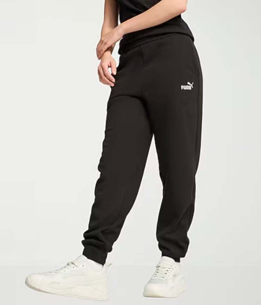 Puma Essential Women's Size XXL Black Fleece Cuffed Joggers Sweat Pants NWT
